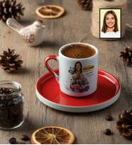 Kişiye Özel Karikatürlü Paramedik Türk Kahvesi Fincanı Tıp Bayramı Hediyesi