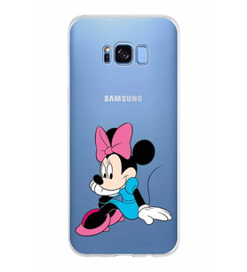 Samsung Galaxy S8 Plus Kapak Minnie Mouse Tasarımlı Şeffaf Silikon Kılıf