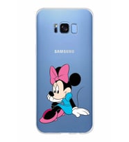 Samsung Galaxy S8 Plus Kapak Minnie Mouse Tasarımlı Şeffaf Silikon Kılıf