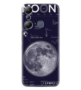 Infınix Hot 20i Kılıf Resimli Desenli Baskılı Silikon Moon info 1424