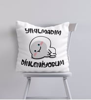 BK Gift Yıkılmadım Dinleniyorum Tasarımlı Yastık - Model 1