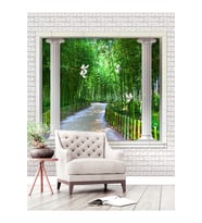 Dreamwall Bambu Orman Manzaralı Isı Ve Ses Yalıtımlı Sağlıklı Tekstil Duvar Kağıdı (Çok Renkli)