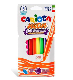 Carioca Neon Yıkanabilir Keçeli Boya Kalemi 8 Renk