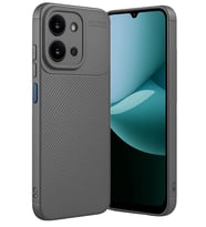 Xiaomi Redmi 15C 4G Kılıf Karbon Silikon Case Kapak (5G YURTDIŞICİHAZA UYGUN DEĞ (Gri)