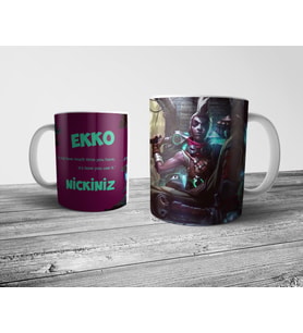 Pixxa  EKKO İsimli Kişiye Özel Kupa Bardak (League of Legends,LOL)