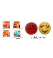KALP EMOJİ KIRMIZI CEYLAN CEP SOBASI,EL ISITICI,2 ADET SICAK SU TORBASI PVC  9cm