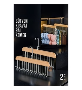 Dolap İçi Askı 2 adet Sütyen Şal Kravat Kemer Çanta