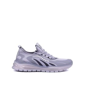 Guja - Hakiki Deri - Tekstil Gri Renk Erkek Sneaker - 900-519