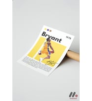 Kobe Bryant Basketbol Posteri, Çerçevesiz Yüksek Kalite Duvar Afişi - Spor Severlere