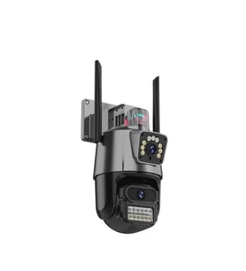 Rose AHD-30180 Dış Mekan Wifi Kamera 5K 4K Çift Lens Çift Ekranlar PTZ Kamera 231133 (Gri)