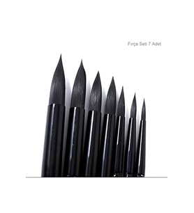Fırça Seti, Tahrir Fırçası, Minyatür, Tezhip, Resim, Suluboya, Yağlı Boya-7'li Set