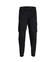 Jack&Jones Jpstkane Jjnoah Cuffed Erkek Kargo Pantolon (Siyah)