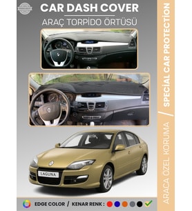 RENAULT LAGUNA 3 (2008-2015) Torpido Örtüsü Ön Göğüs Koruma Torpido Koruma Araca Özel Tam Uyum