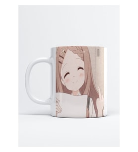 Anime Orta Parmak Aesthetic Baskılı Porselen Kupa Bardak