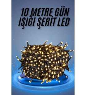 Led Işık Ağaç Süsleme Ampüllü Dekoratif Aydınlatma 10 Metre Gün Işığı
