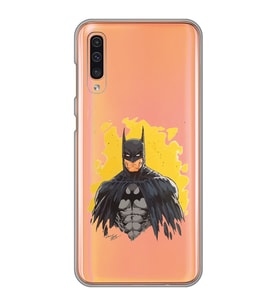 Samsung Galaxy A70 Uyumlu Batman Tasarımlı Şeffaf Telefon Kılıfı