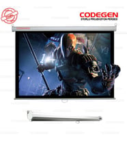 Codegen FAX-30 300x225 cm Storlu Manuel Fiber Glass Projeksiyon Perdesi (Arkası Siyah Fonlu)