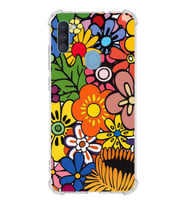 PrintiFy Samsung Galaxy A11 Uyumlu Retro Color 2 Baskılı Şeffaf Köşe Korumalı Antişok Kılıf
