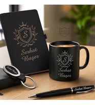 İsme Özel Premium Tasarım Kupa Bardak, Defter, Kalem, Anahtarlık  Erkek Kadın Hediye Seti