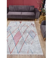 Dijital Kaymaz Yıkanabilir Krem Geometrik Salon Halısı Mutfak Halısı Koridor Halısı Yolluk HLN5059
