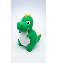 MYCRAFT3D Sevimli Dinozor Çocuk Kumbarası Sarı Kırmızı - Kırılmaz Dekoratif Tasarruf Kutusu