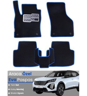 PEUGEOT 2008 (2020-2025) Uyumlu EVA Paspas Tam Set–Araca Özel,Oto Paspas,Kolay Montaj