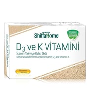 SHİFFA HOME D3 VE K VİTAMİNİ - 30 KAPSÜL (Renksiz)