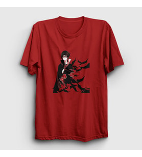 Presmono Unisex Kırmızı Itachi Genjutsu Anime Naruto T-Shirt 132193tt