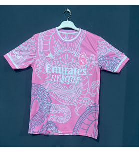 Pembe Madrid Dragon Jersey Özel Tasarım yetişkin Forması
