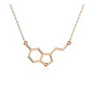 Serotonin Mutluluk Hormonu Rose Gümüş Kolye
