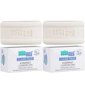Sebamed Clear Face Kompakt Yüz Temizleme  Barı Sabun Sivilceye Yatkın Cilt 100GR (2 Li Set)