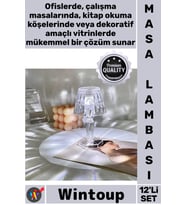 #Lamba Kablosuz Pilli Taşınabilir Dekoratif Çalışma Okuma Aydınlatma Modern Led Masa Lambası 12’li
