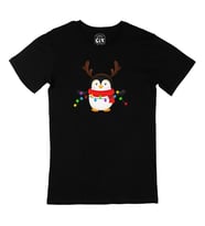 Yılbaşı Pengueni Siyah Tişört