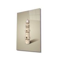 Miyrem Glasses Collection -A1^#  Islami Minare Cam Tablo (Çok Renkli)