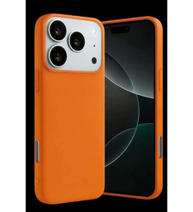 iPhone 17 Pro Nano içi Kadife Silikon - Turuncu