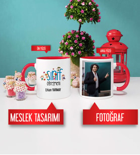 Sınıf Öğretmeni Kupa Bardak Kırmızı Fotoğraflı