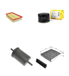 Bosch Filtre Bakım Seti Renault Scenic II 1.6 2.0 Benzinli 2003-2008 Hava + Yağ F + Yakıt F. + Polen Filtron
