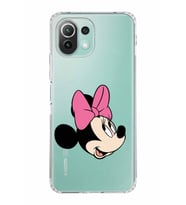 Xiaomi  Mi 11 Lite  Kamera Korumalı Kapak Minnie Mouse Tasarımlı Şeffaf  Kılıf