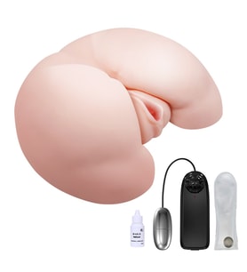LilituShop Lifelike 2 İşlevli Isıtmalı & Titreşimli Suni Vajinal ve Anal Masturbatör