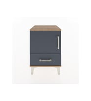 Hyperion Komodin Tek Raflı Tek Çekmeceli Tek Kapaklı 44x44x64 Çam-Antrasit