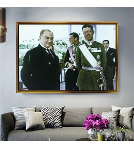 Altın Çerçeveli dekoratif tablo l483 (Gold)