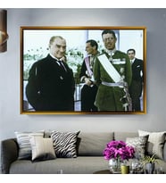 Altın Çerçeveli dekoratif tablo l483 (Gold)