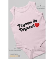 Teyzem De Teyzem! Sıfır Kol Bebek Zıbını %100 Pamuk