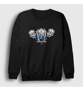 Presmono Unisex Siyah Gaster Blasters Undertale Sweatshirt 32236tt