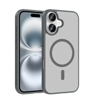 iPhone 16 Kılıf M-safe Şarj Özellikli Babet Kılıf (Gri)