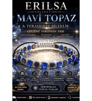 Sertifikal Mavi Topaz Taşı Bileklik - 5 mm Küp Kesim Terahertz Doğal Taş Ayarlanabilir (Çok Renkli)