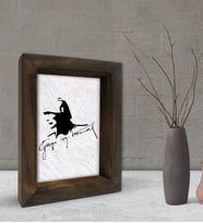 BK Gift Atatürk Tasarımlı Dekoratif Doğal Masif Ahşap Çerçeve 15x20cm-47 (Beyaz)