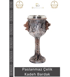 #Bardak Paslanmaz Çelik Mat Gümüş Tasarım Modern Şık Dayanıklı 180 Ml Hacim Kadeh Bardak 19*7 Cm