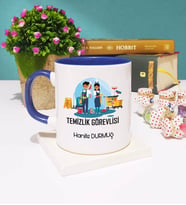 Temizlik Görevlisi Kupa Bardak Lacivert