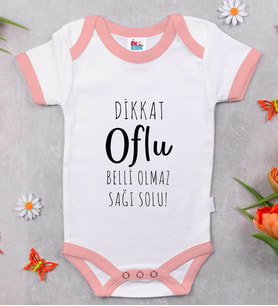 BK Kids Dikkat Oflu Tasarımlı Pembe Bebek Body Zıbın-1